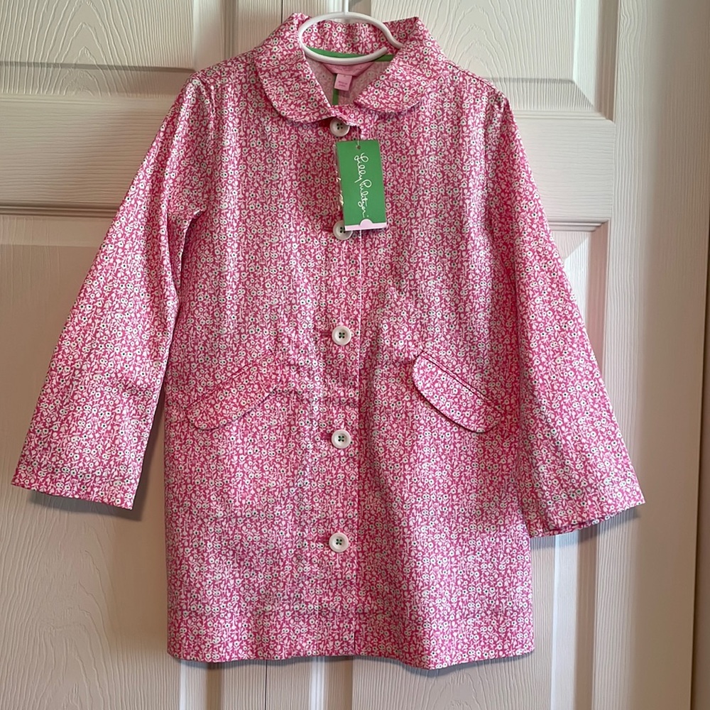 LILLY PULITZER Allie Coat, Itsy Betsy Hibiscus Pink, NWT